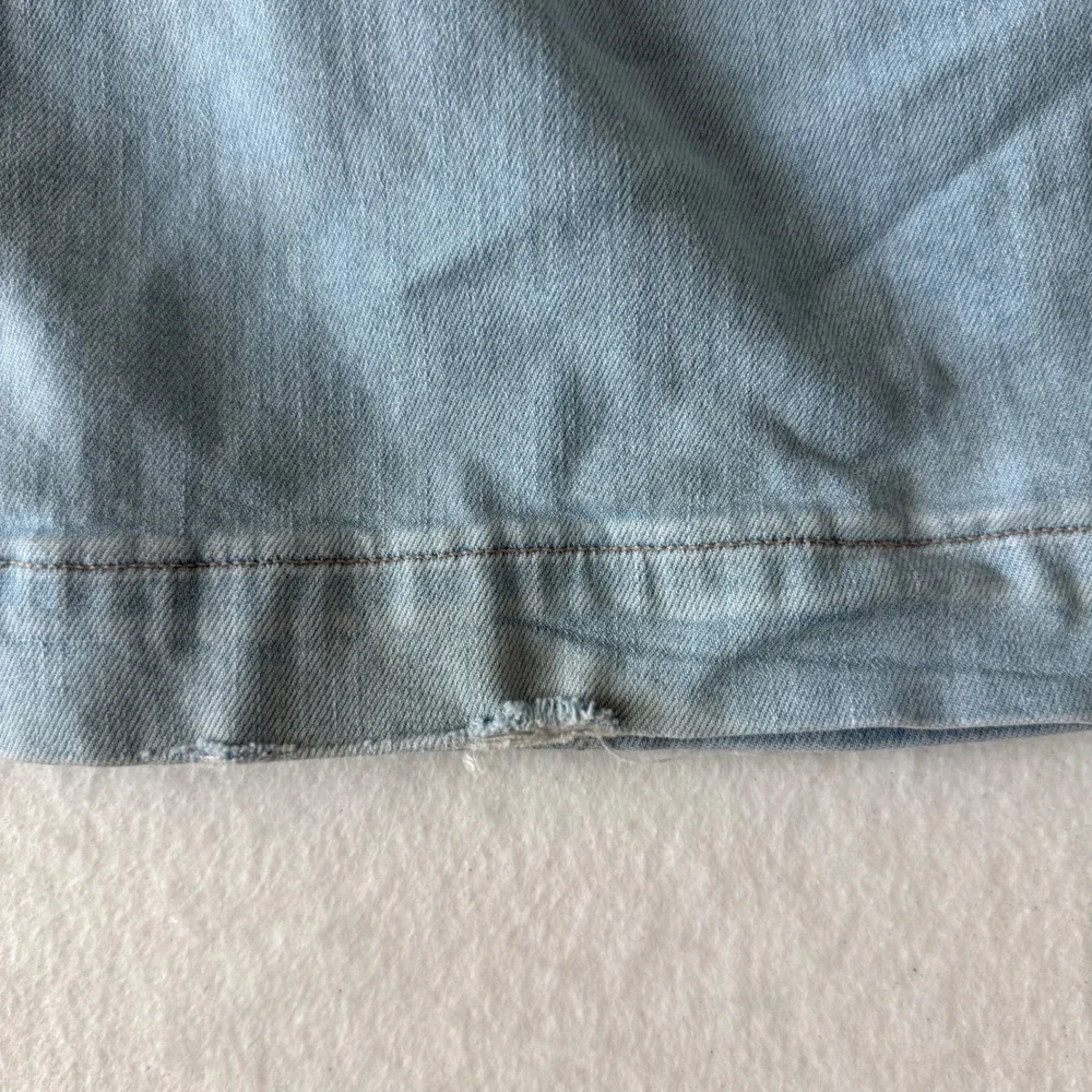 American Eagle Wide Leg Carpenter Jeans Womens 10 Light Wash Stretch Denim